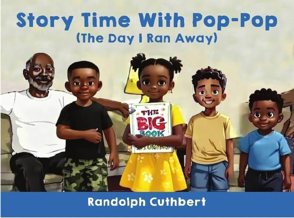 Cover of Story Time With Pop-Pop: The Day I Ran Away, featuring Pop-Pop and children gathered around a storybook